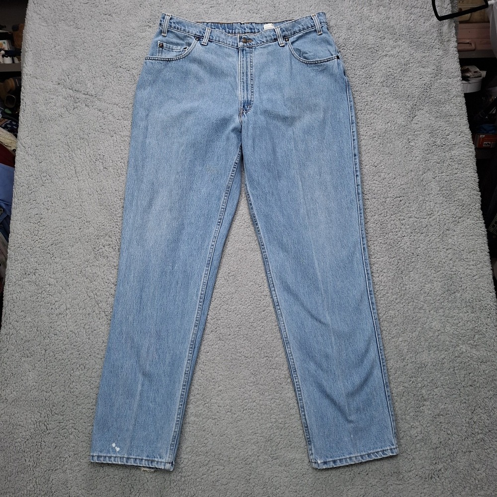 Vintage 90's Levi's 545 LooseJeans‎ Mens 38x34 Blue Denim Orange Tab Made In USA